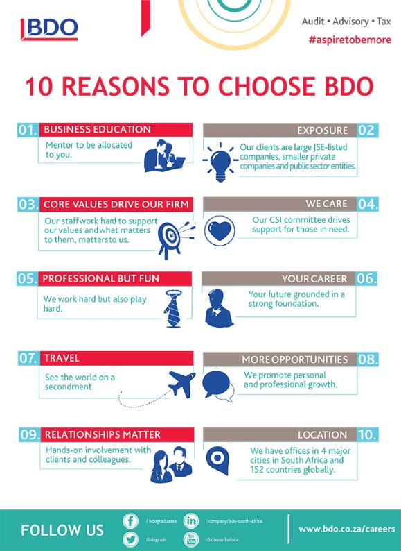 10 Reasons to Choose BDO